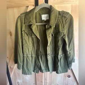 LOFT Green Utility Jacket